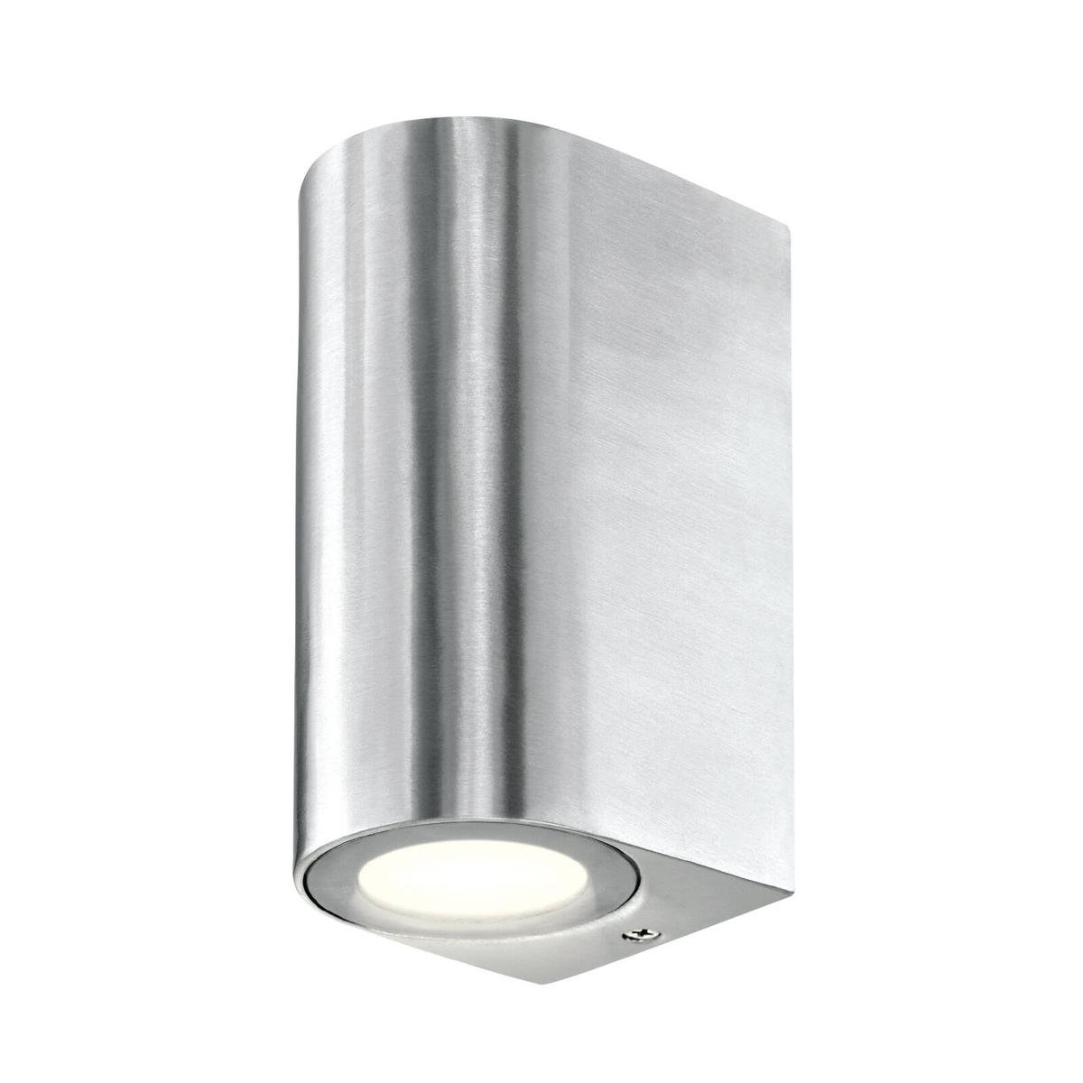 Brilliant 35W Up Down Exterior Wall Light - Brushed Aluminium - Modern Design - IP44 Weather Resistant - SuperSaverAU - view 1