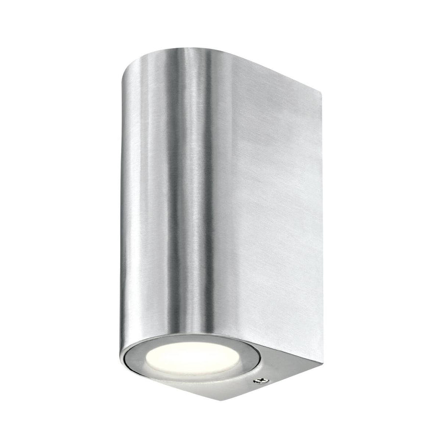 Brilliant 35W Up Down Exterior Wall Light - Brushed Aluminium - Modern Design - IP44 Weather Resistant - SuperSaverAU - view 1