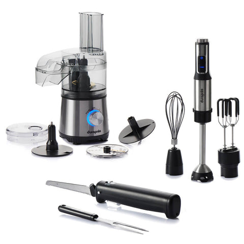 Durapres prep and serve bundle - electric knife, hand mixer and mini food processor - DP10809AU