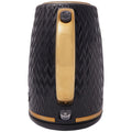 Westinghouse Kettle and Toaster Pack - 1.7L Kettle - 4 Slice Toaster - Black with Gold Trim - WHKTPK13KG