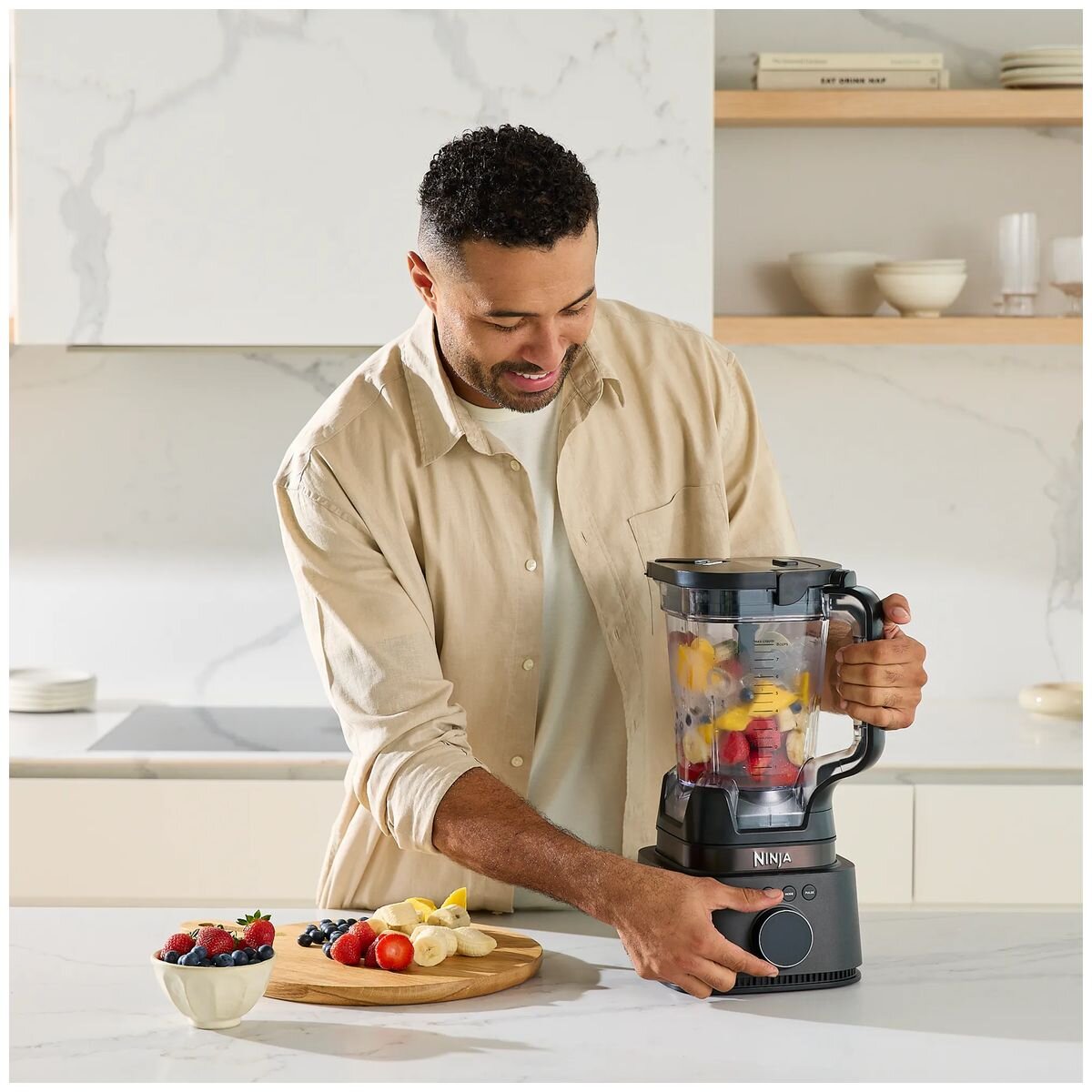 Ninja Stealth IQ Kitchen System Blender and Food Processor - 800W, Auto-iQ Programs, Black - QX401
