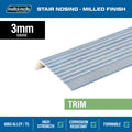 Metal Mate Aluminium Stair Nosing 43mm x 23mm Lightweight Slip Resistant - SuperSaverAU - view 2
