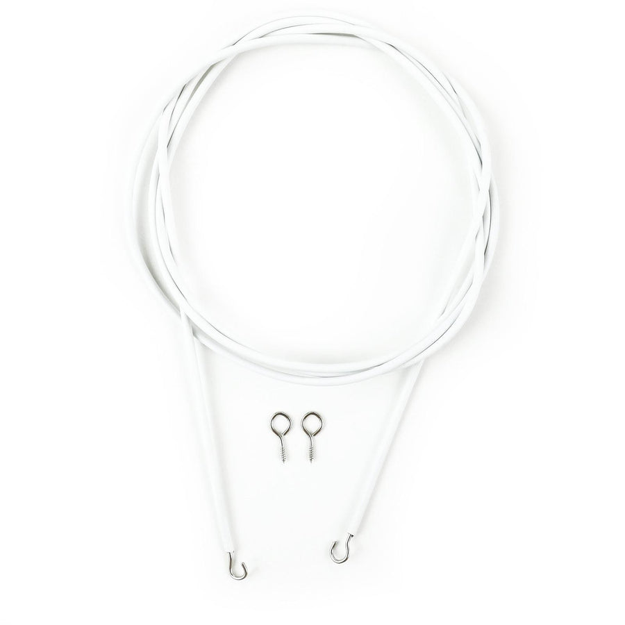 Windoware 5m White PVC Coated Expanding Curtain Wire Kit