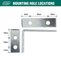 Carinya 75 x 50mm Zinc Plated Steel Angle Bracket - 45kg Capacity