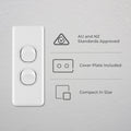 Deta Double Architrave Switch - 84mm Polycarbonate - Easy Fit - SuperSaverAU - view 2