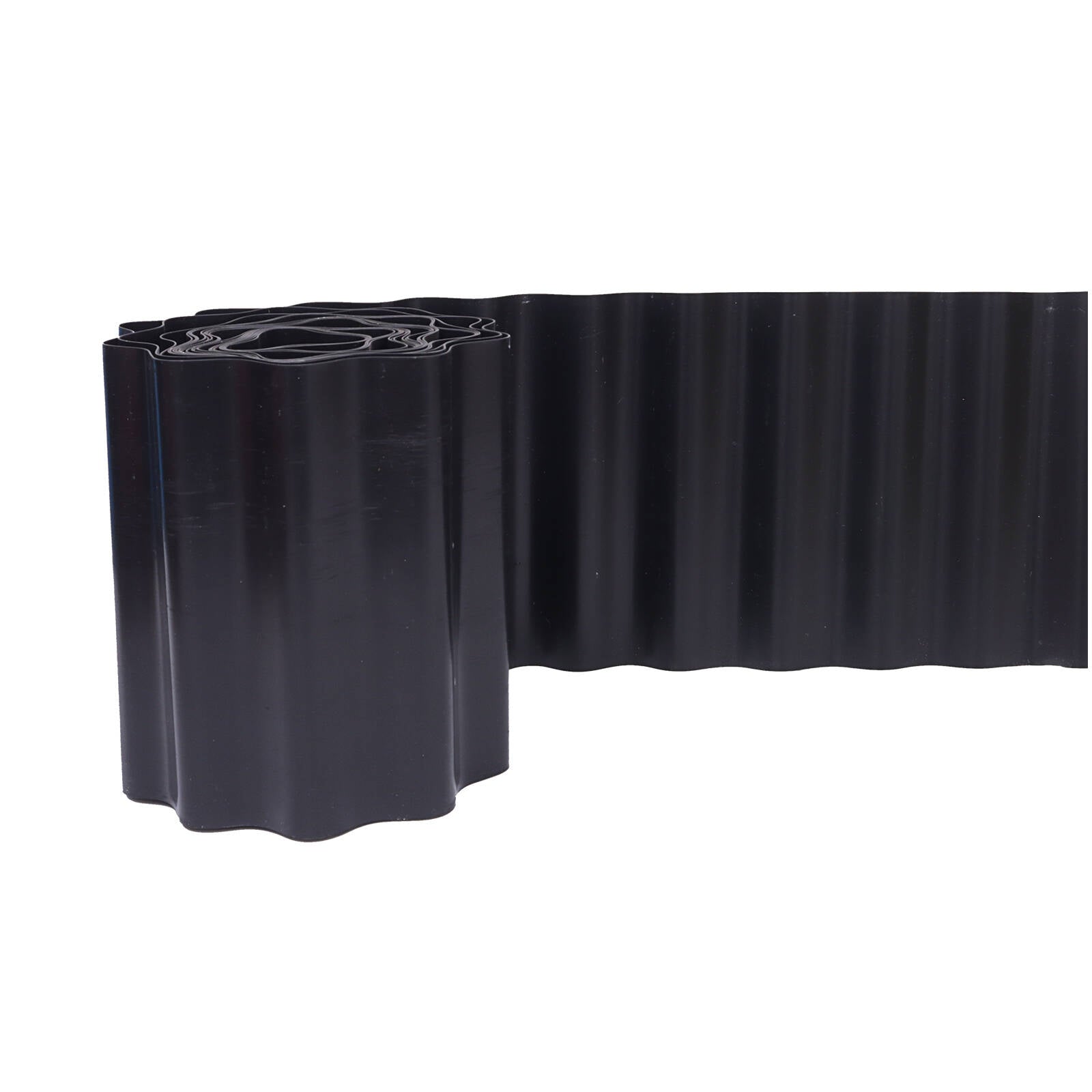 Jack 150mm x 6m Black Corrugated Plastic Garden Edging