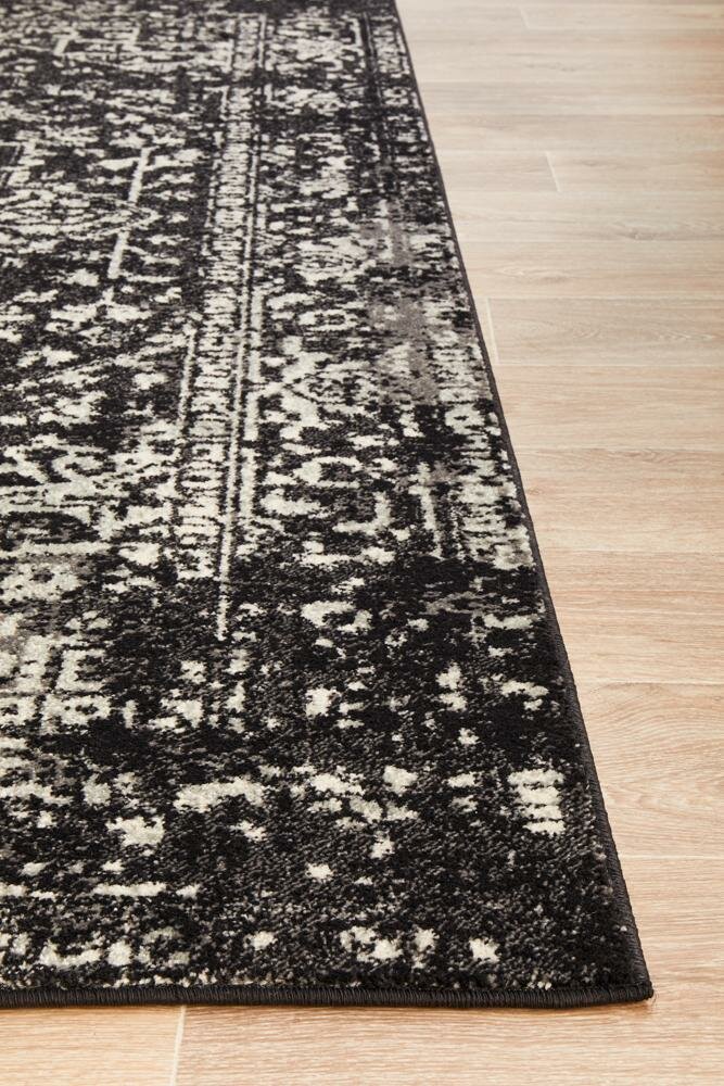 Rug Culture Evoke Large Power Loomed Rug 290x200cm - Charcoal Polypropylene - Jute Weft - EVO253CHAR290X200