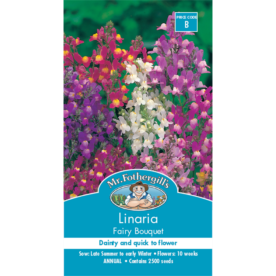 Mr Fothergill Linaria Flower Seeds - 20cm - Hardy Annual - Colourful Blooms - SuperSaverAU - view 1