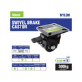 Easyroll 50mm Black Swivel Brake Castor Nylon 300kg Load Capacity - SuperSaverAU - view 3