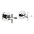 Mondella Resonance Chrome 1/2 Turn Cross Handle Wall Top Assembly Set 245mm - Durable Water Control - Classic Design - SuperSaverAU - view 1