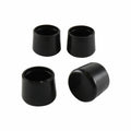 Surface Gard 13mm Round Black Plastic Chair Tips 4 Pack - Black - SuperSaverAU - view 1