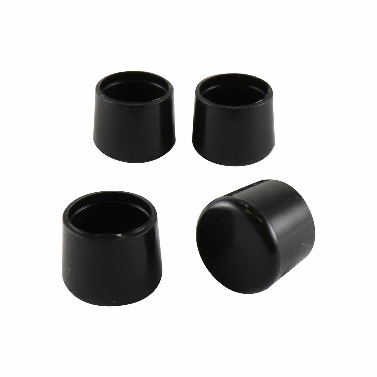 Surface Gard 13mm Round Black Plastic Chair Tips 4 Pack - Black - SuperSaverAU - view 1