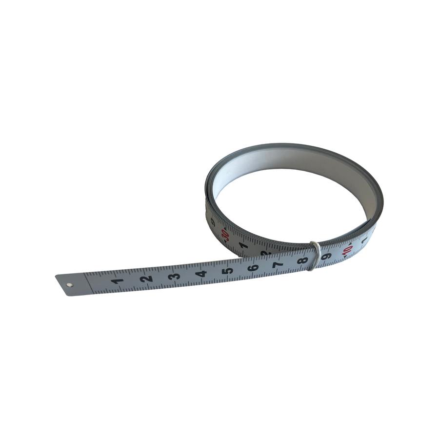 Crescent Lufkin Self Adhesive Bench Top Tape 2m x 13mm - Steel - Silver - Accurate Measurements - SuperSaverAU - view 1