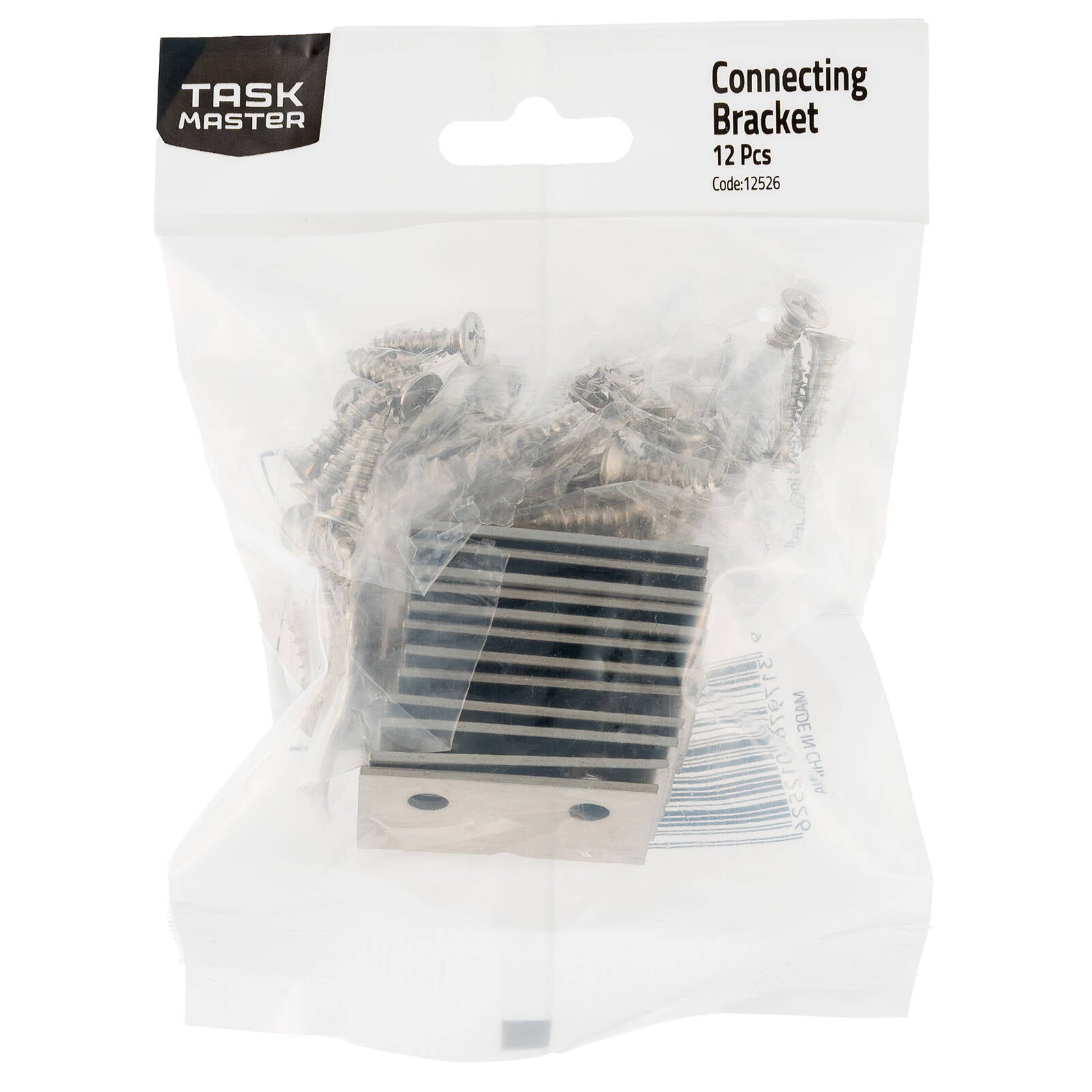 Taskmaster 37mm Zinc Connecting Bracket Plastic 12 Pack