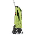 Rolser I-Max 4-Wheel Folding Trolley - Pull or Push Use, Double Internal Pockets, Lime - R-IMX306-1014