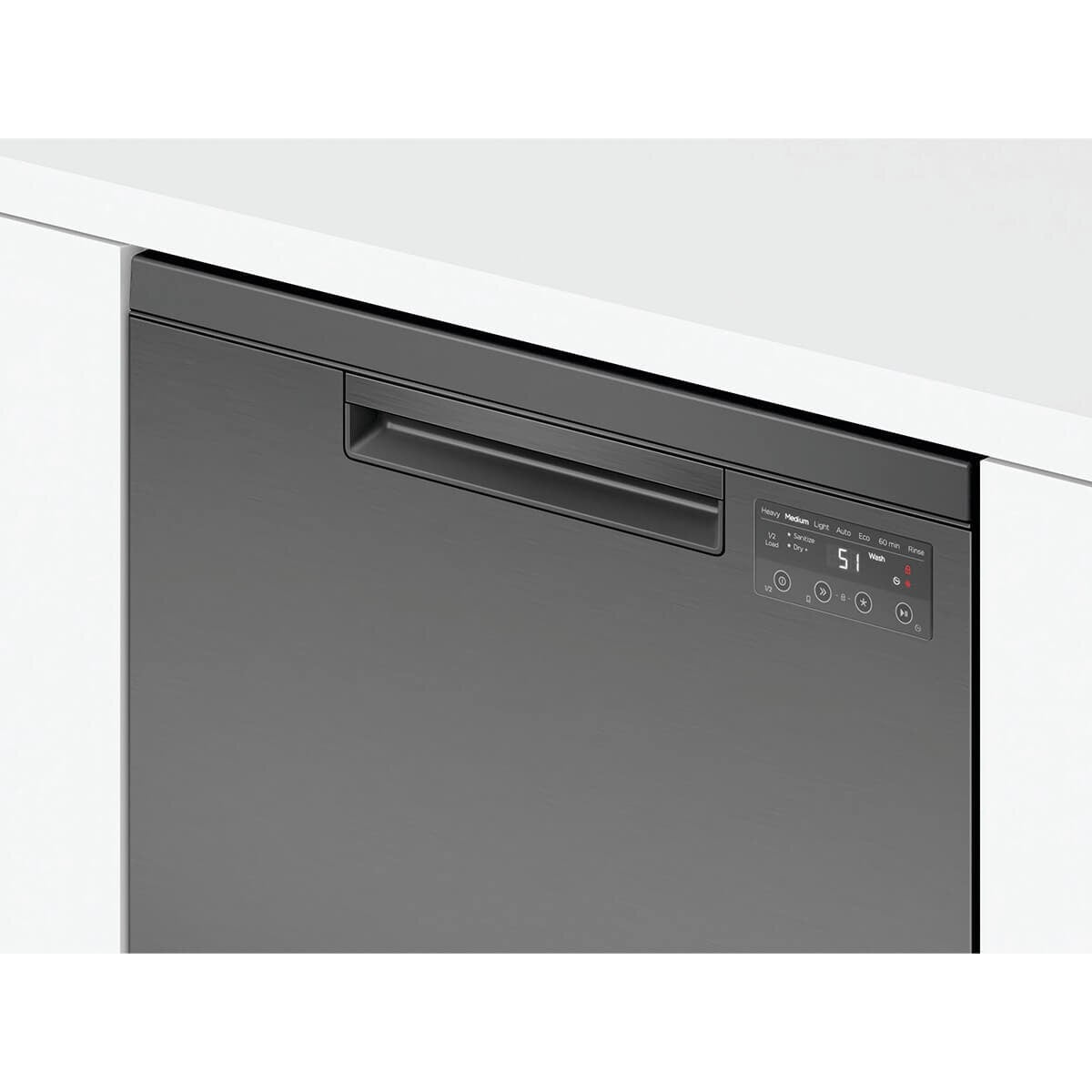 Fisher & Paykel Series 5 Dishwasher - 15 Place Settings, Black Stainless Steel, Sanitise - DW60FC1B2