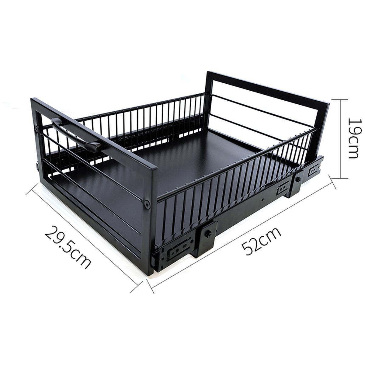 L.T. Williams Pull Out Wire Basket 29.5cm - Black - 25kg Capacity - Full Extension Runners - 9710