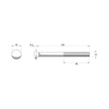 Zenith M10 x 120mm Hot Dipped Galvanised Cup Head Bolt and Nut - 4.6 Grade Steel, Each