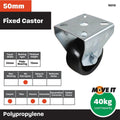 Move It Fixed Castor - 70mm - Steel - Light Duty - SuperSaverAU - view 5