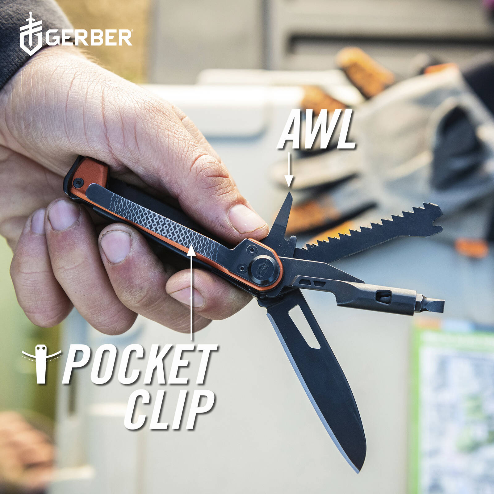 Gerber Armbar Trade 8-in-1 Multi Tool with Knife, Driver & Pry Bar