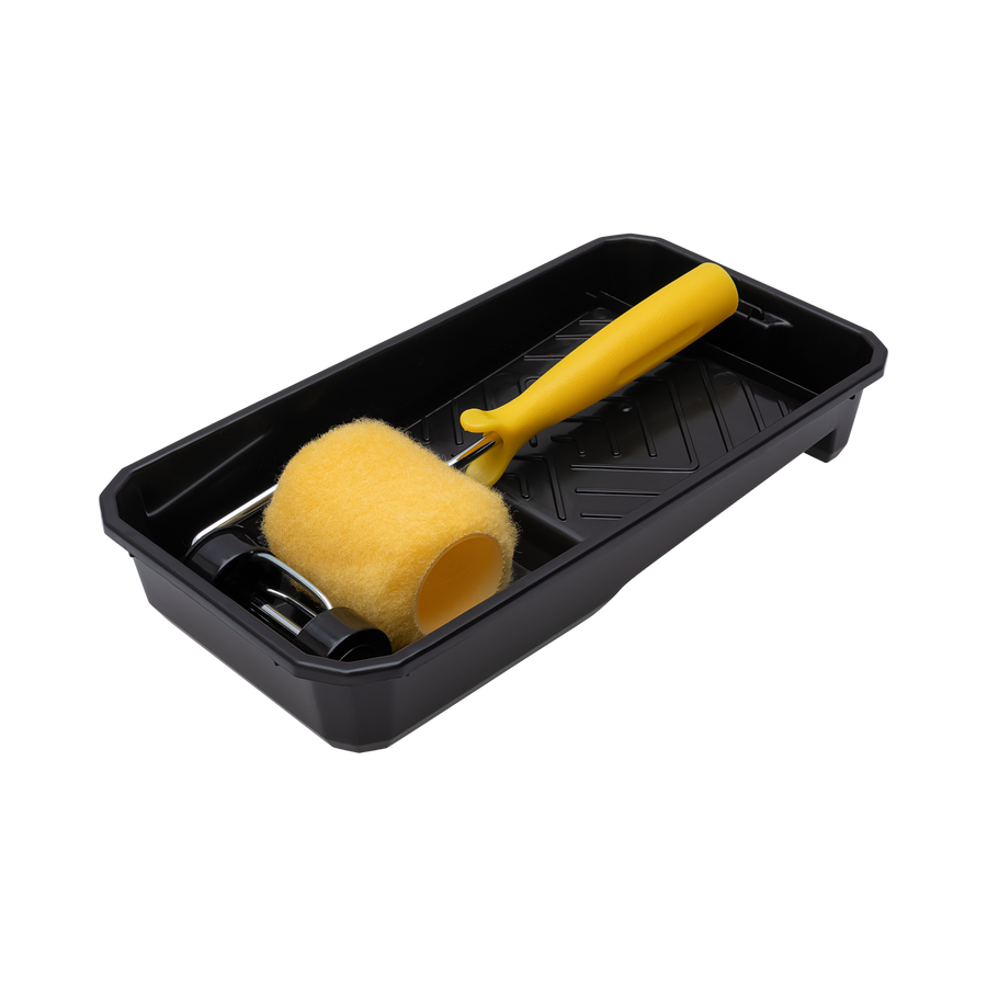 UNi-PRO 75mm Baby Paint Roller Kit 10mm Nap Polyester 3 Piece