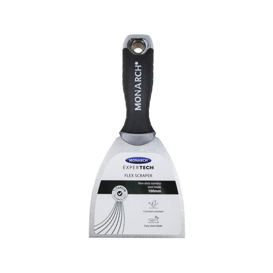 Monarch Expertech Flex Scraper - 100mm - Stainless Steel - Non-Stick - SuperSaverAU - view 1