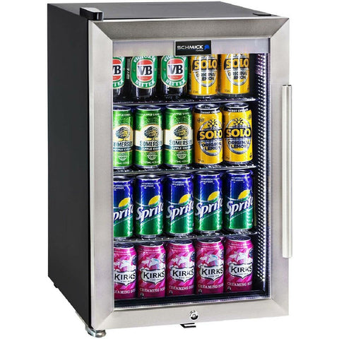 Schmick Beverage Centre - Stainless Steel, Triple Glazed Glass Door, Self-Closing Lockable Door - HUS-SC70L-SS