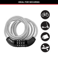 Master Lock 1.8m x 8mm Combination Bike Lock - Braided Steel, Vinyl Coated