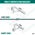 Carinya 400 x 300mm Galvanised Heavy Duty Straight Stay Bracket, 400kg Capacity, Multi-Orientation