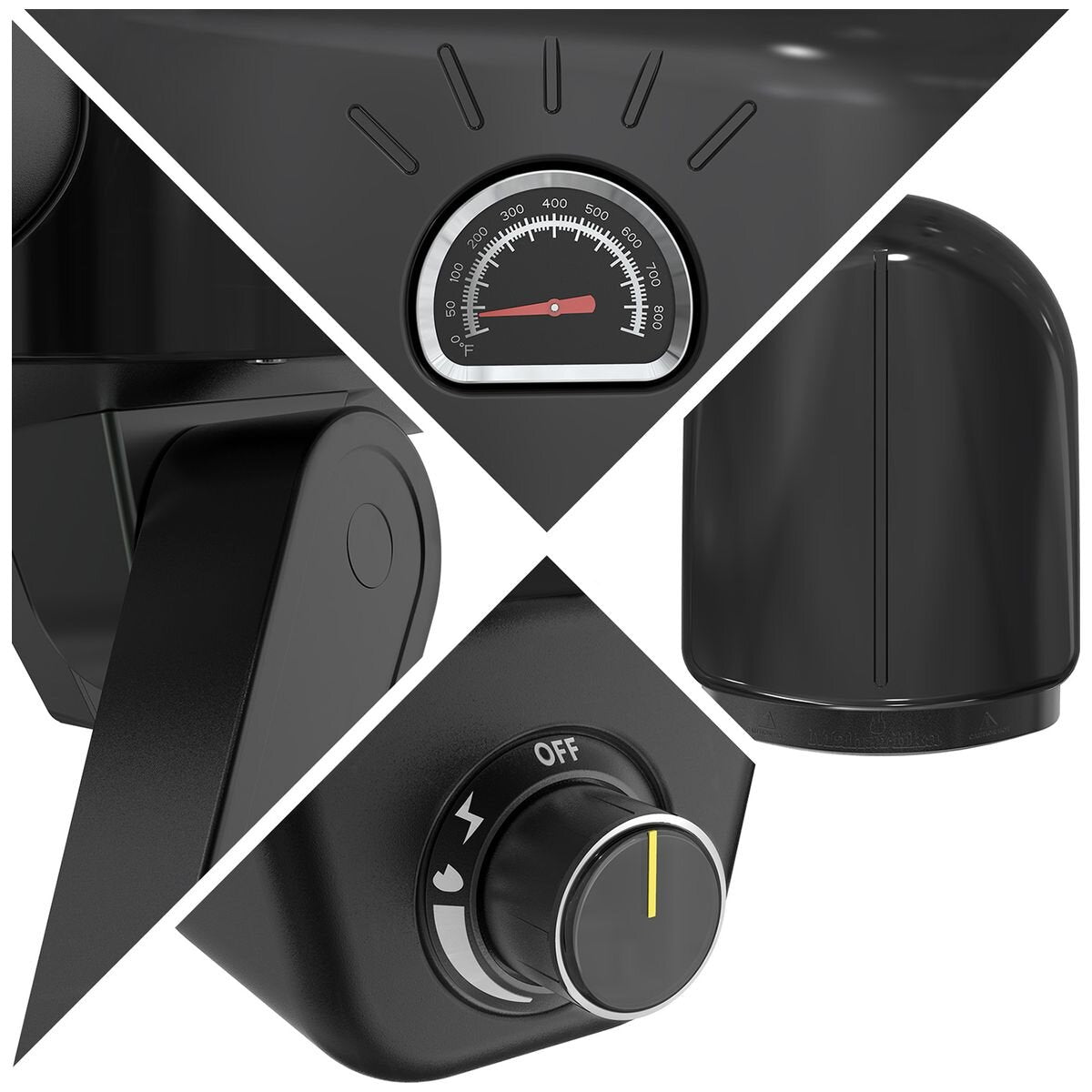 Germanica 14 inch gas pizza oven - 500°C, ceramic stone, foldable legs, gas kit included - GR14GPOV