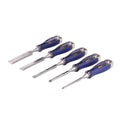IRWIN Marples High Impact Chisel Set, 5 Pack with Strike Cap, Fully Forged Thru-Tang