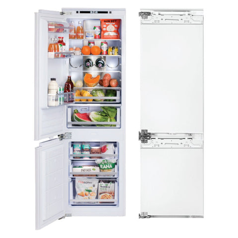 Ilve 54cm Integrated Refrigerator and Freezer - White Finish, Frost Free, 3 Star Energy Rating - ILREF256I-R2