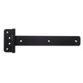 Zenith 293mm Matte Black Steel Strap Tee Hinge - 2 Pack