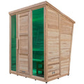 Revel Solaris 3-4 Person Traditional Sauna Cabin - Harvia Heater, Tempered Glass Door - R-TR-CABIN-3P