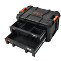 Tactix 2 Drawer Modular Tool Chest, Black, Lockable Ball-Bearing Drawers