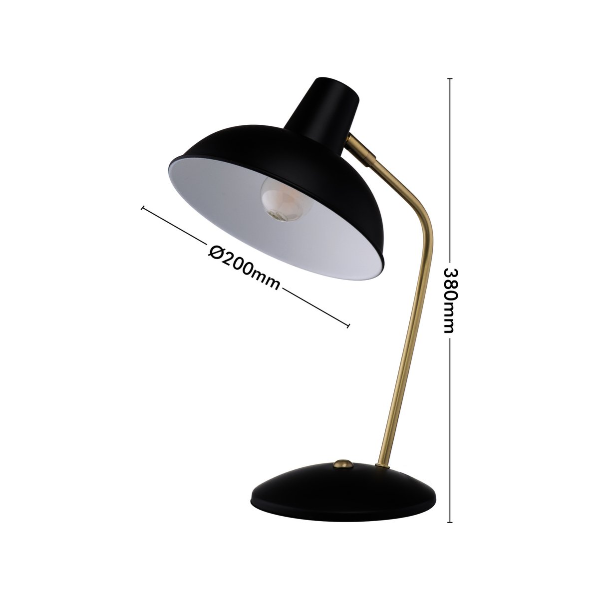 Verve Design Black Chloe Desk Lamp - Adjustable - Vintage Modern - 1200mm - SuperSaverAU - view 5
