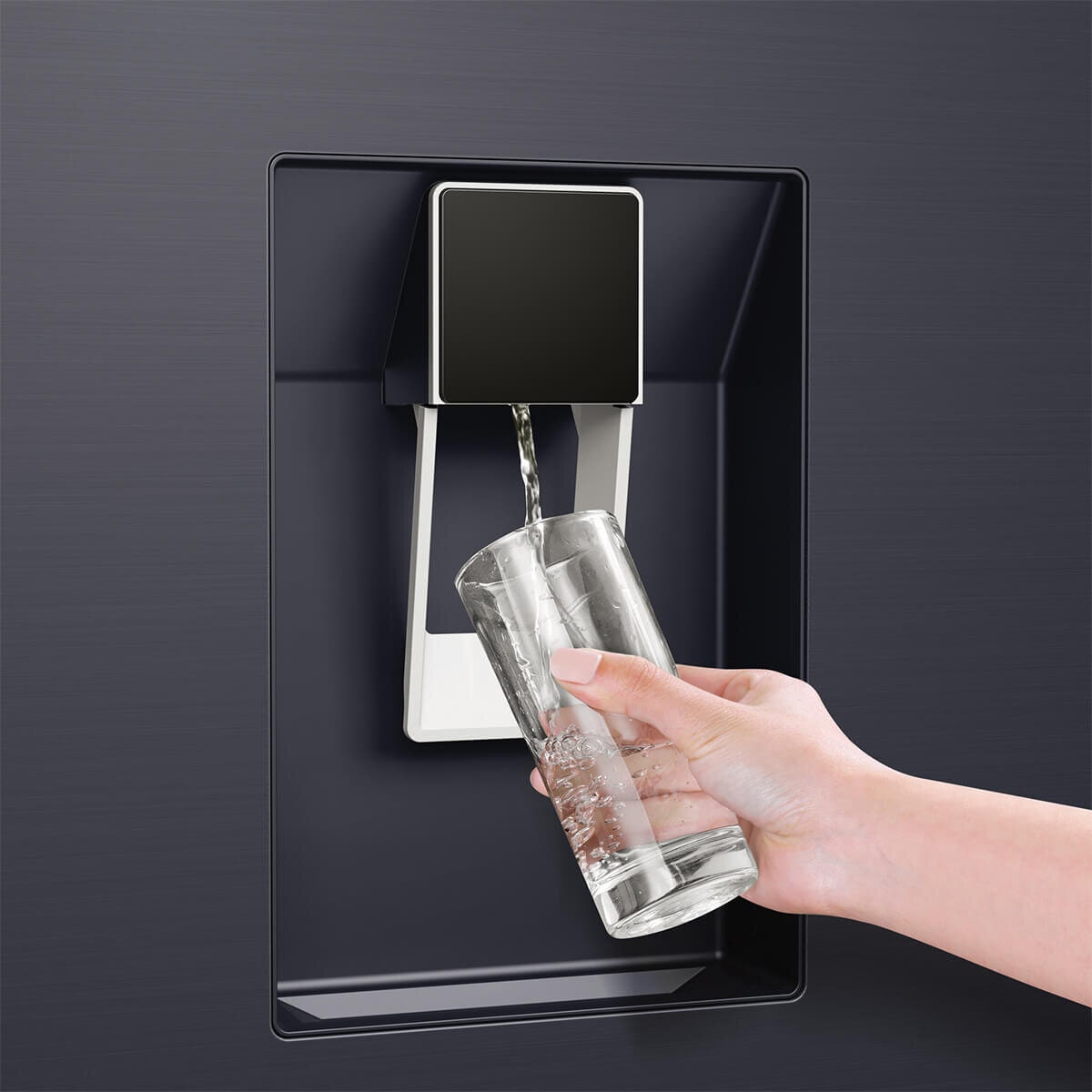 Haier 431L Bottom Mount Fridge - Non-Plumbed Water Dispenser, Black, 5.5 Star Energy - HRF420BHC