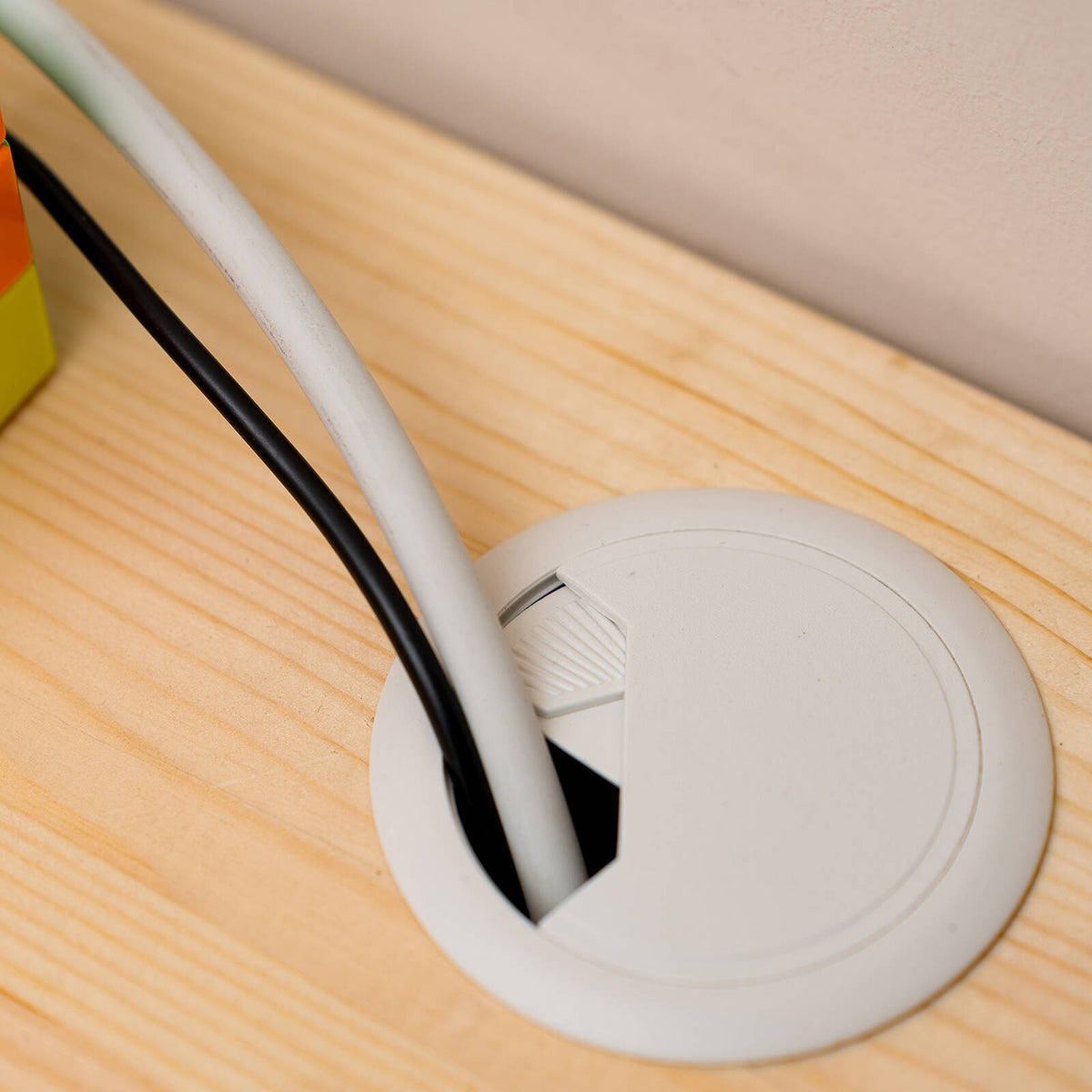 Taskmaster 60mm White Cable Duct - Cable Management
