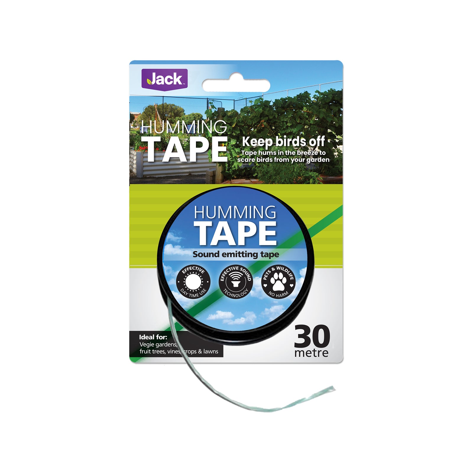Jack Humming Tape Bird Pest Control Green 30m Outdoor