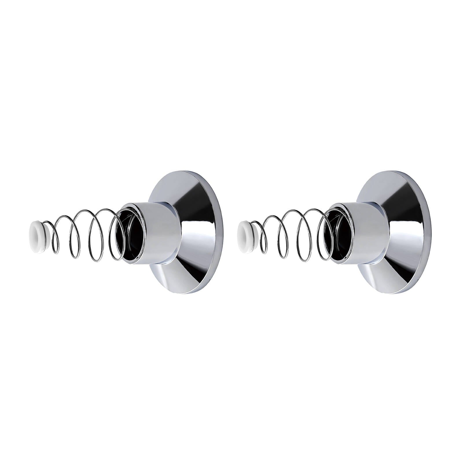 Shaw & Mason Chrome Plastic Wall Flange - Pair