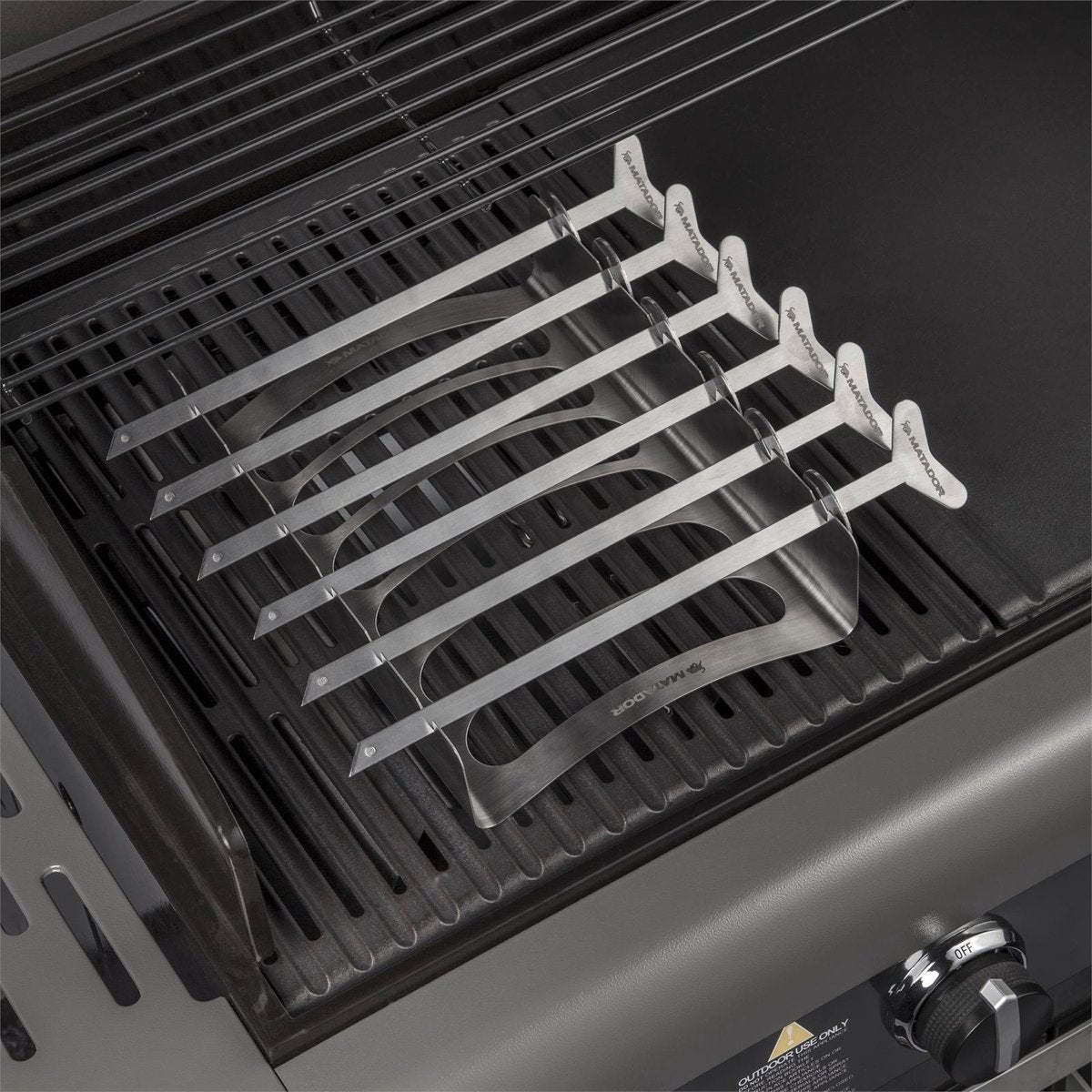 Matador Skewer Rack and Skewers - Stainless Steel - 6 Skewers - Durable - SuperSaverAU - view 2