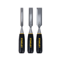 Stanley 3 Piece Wood Chisel Set - 13mm, 19mm, 25mm - Carbon Steel Blades - Black - SuperSaverAU - view 2