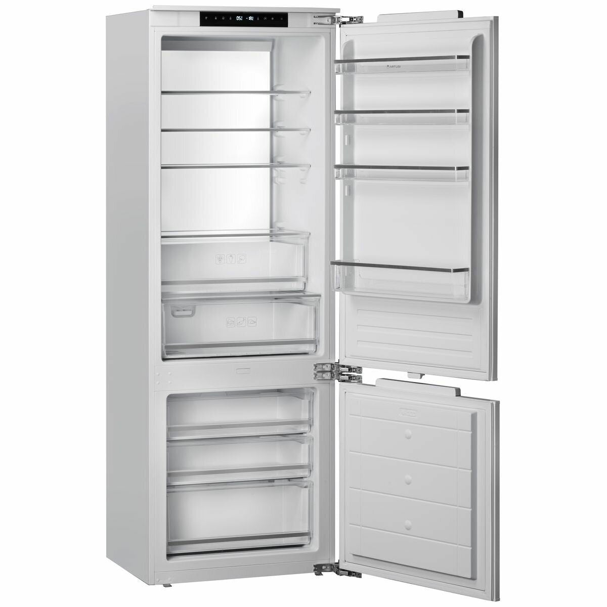 Artusi 341L Integrated Bottom Mount Fridge - Frost Free, Door Open Alarm, 3 Star Rating - AINT7000