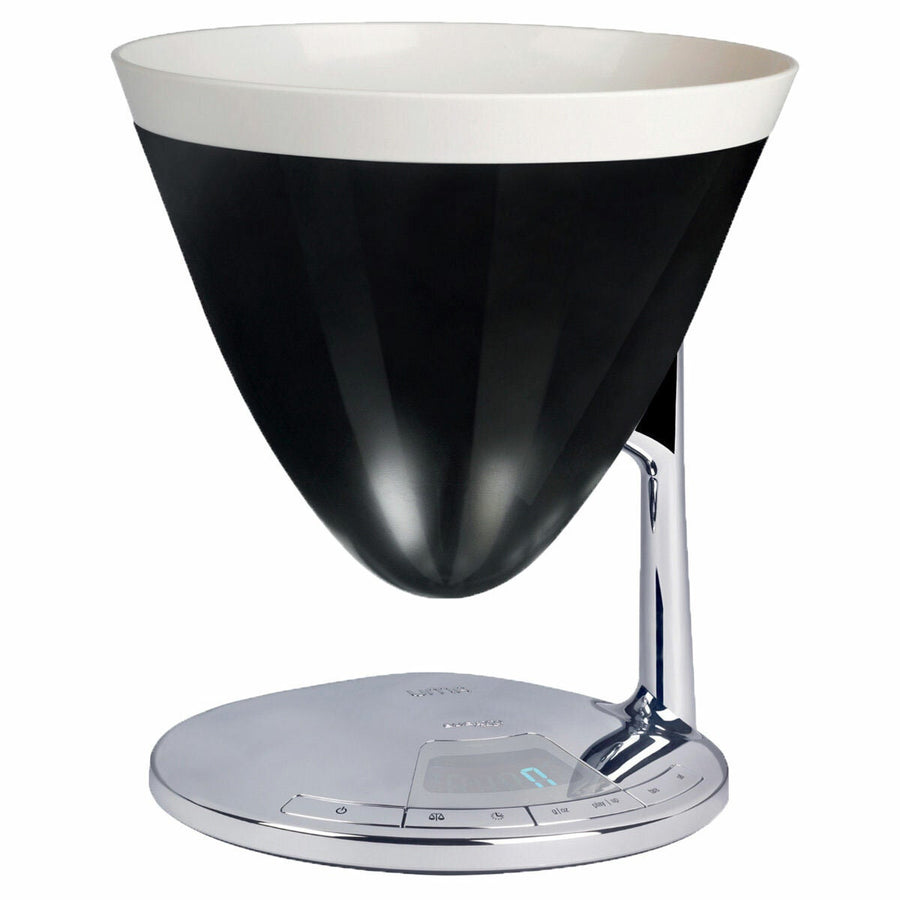 Bugatti Uma Kitchen Scale - 3kg Capacity with Removable Bowl and Timer - Shiny Black - 56-UMAN