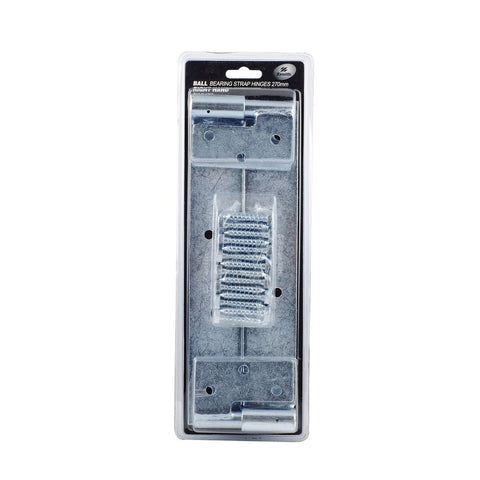 Zenith Ball Bearing Strap Hinges 270mm Zinc Plated 2 Pack Durable - SuperSaverAU - view 1