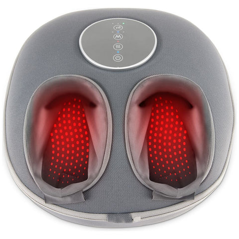 HoMedics Shiatsu Air Deluxe Foot Massager - Heat - Air Compression - Grey - FMS-348HGY-AU