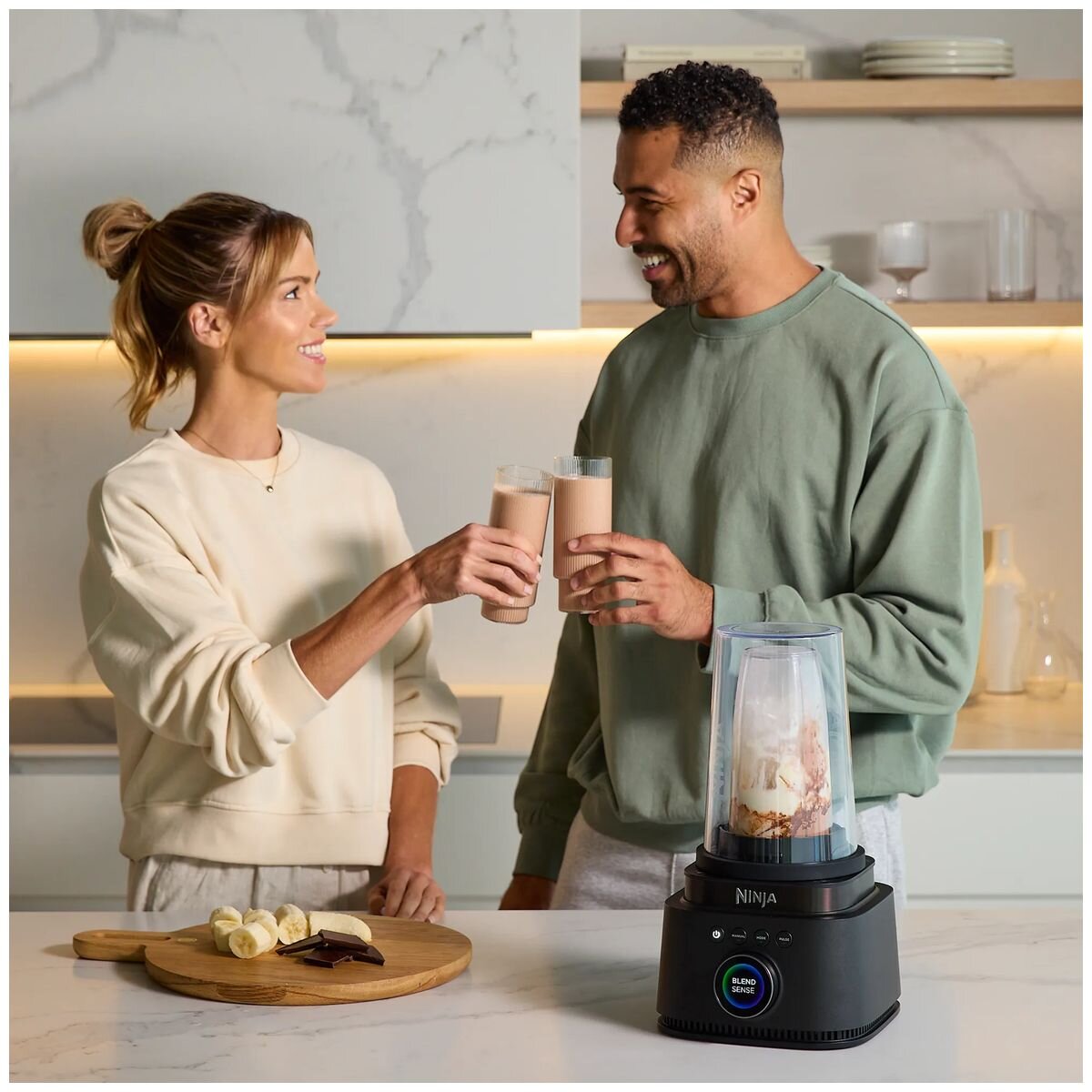 Ninja Stealth IQ Duo Power Blender 2.1L Jug - 800W Motor, 700ml Cup, Black - QX301
