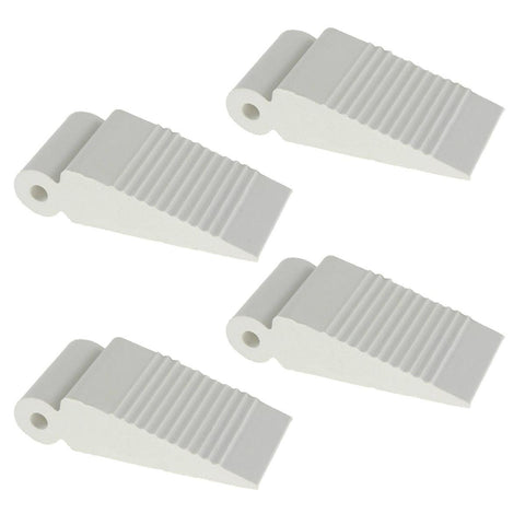 Adoored Small White Rubber Door Wedge 4 Pack - Durable - Secure Grip - SuperSaverAU - view 1