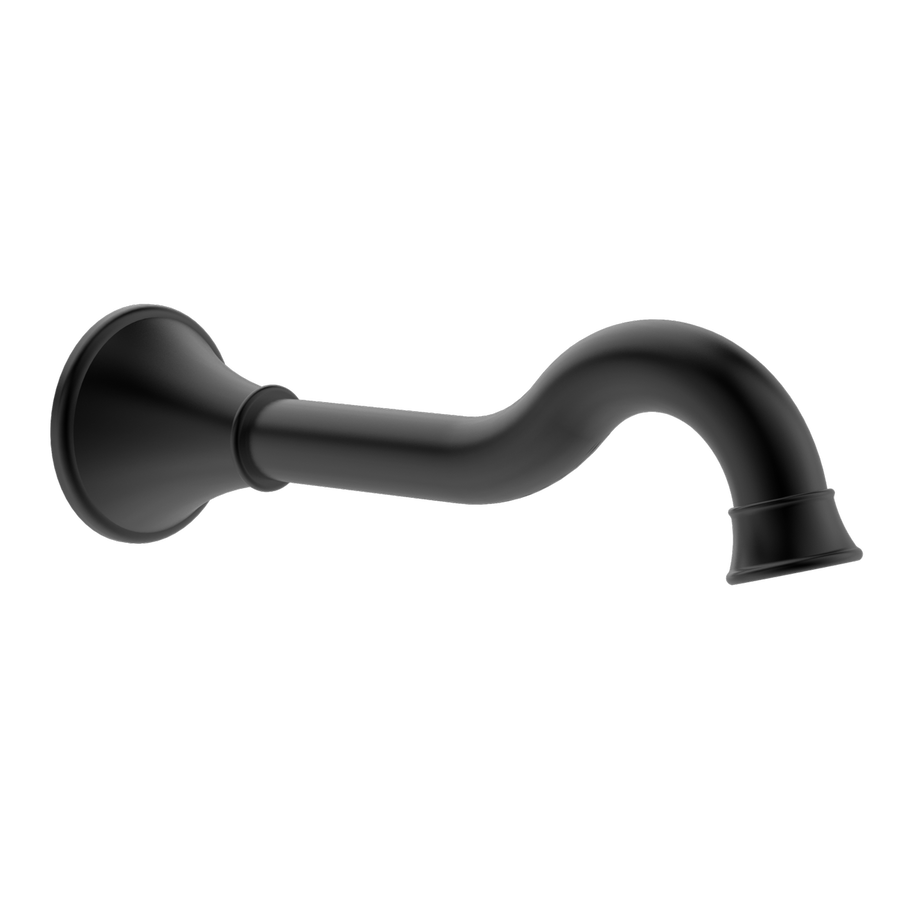 Mondella Black Matte Maestro Classic Bath Spout - 214mm - Lead-Free Brass - SuperSaverAU - view 1
