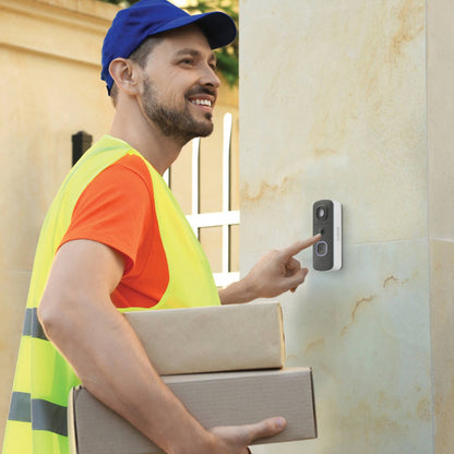 Swann Evo Wireless Video Doorbell with Chime Unit - 1.7MP HD - 140° Viewing Angle - Two-Way Audio - True Detect Sensor